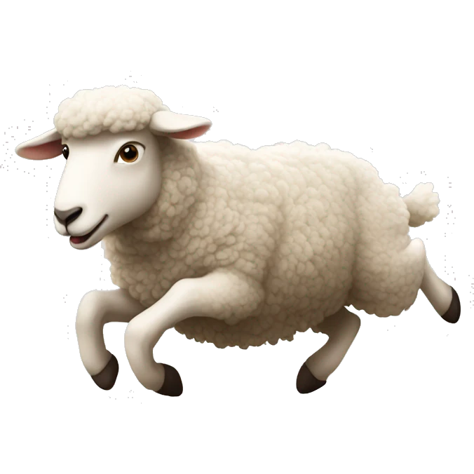 a sheep jumping over a fence emoji