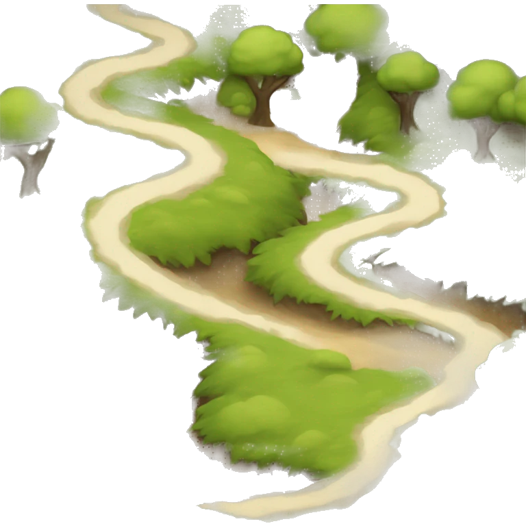 winding dirt path through fores emoji