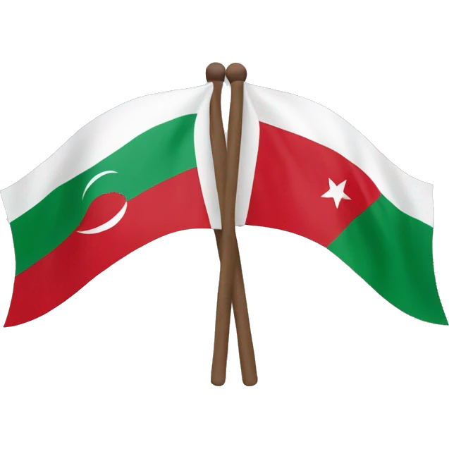 Mix flag Palestine and Morocco emoji