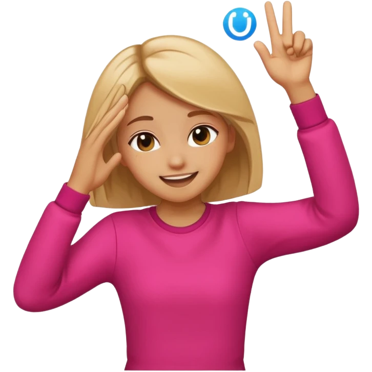 girl dabbing emoji