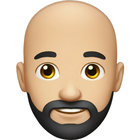 young bald guy with long black beard emoji