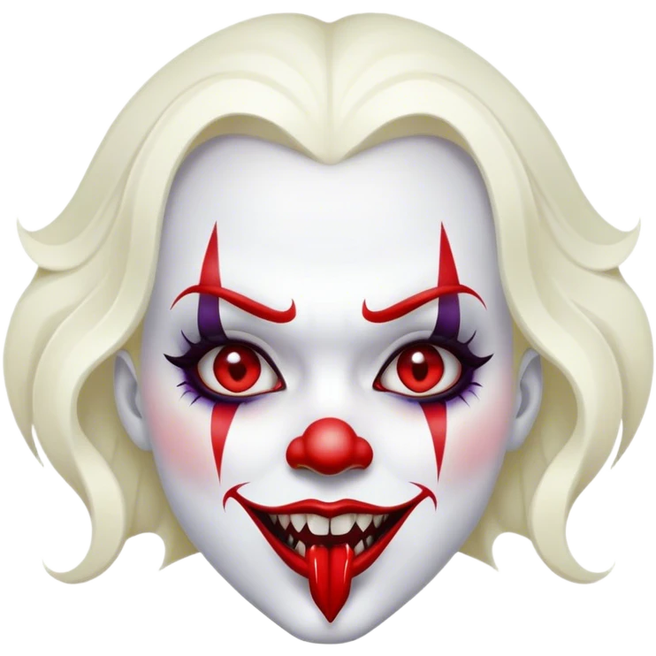 Clown vampire face emoji