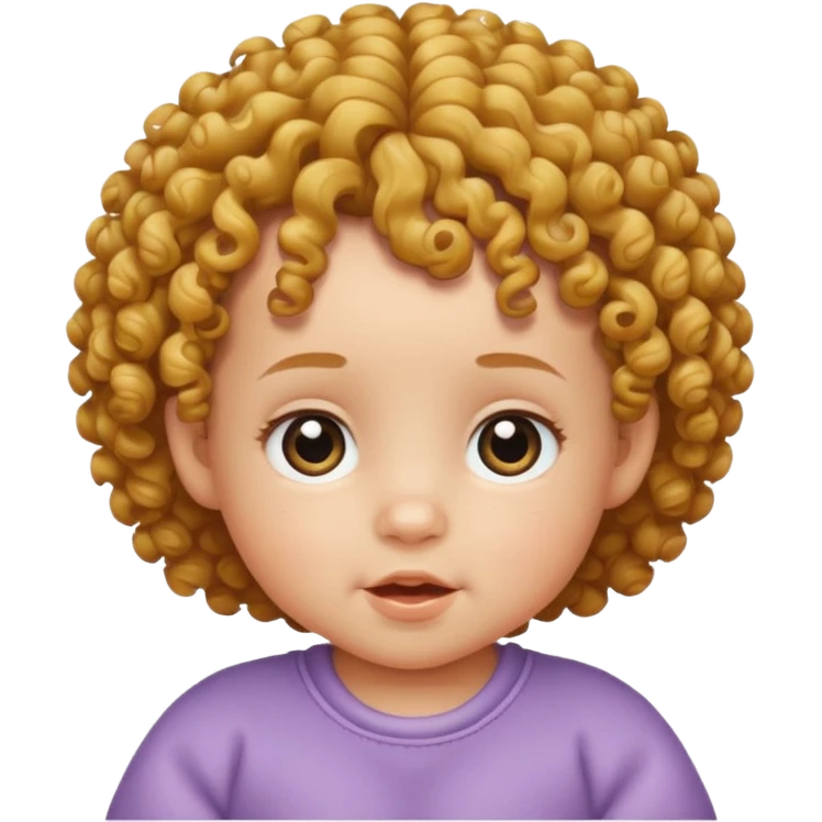 curly hair baby emoji
