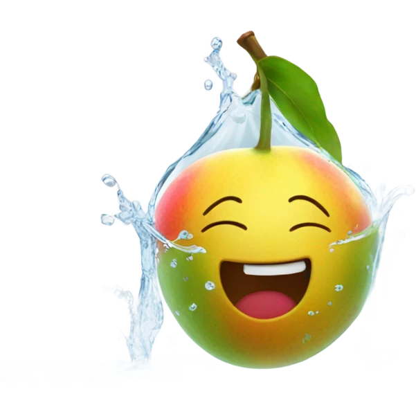 translucent transparent fruit in water emoji