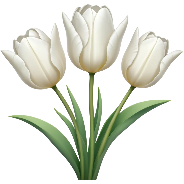 White tulips  emoji