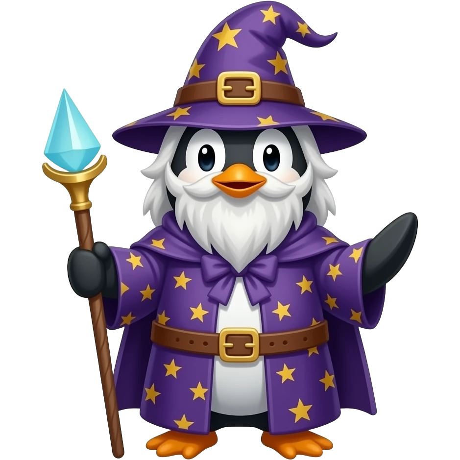Penguin Wizard emoji