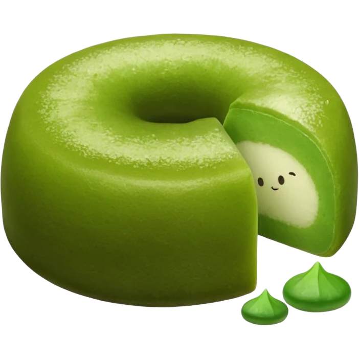 Cute matcha flavored mochi emoji