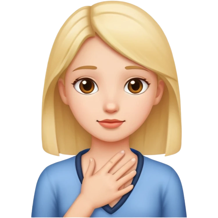 Holding hand around neck girl  emoji