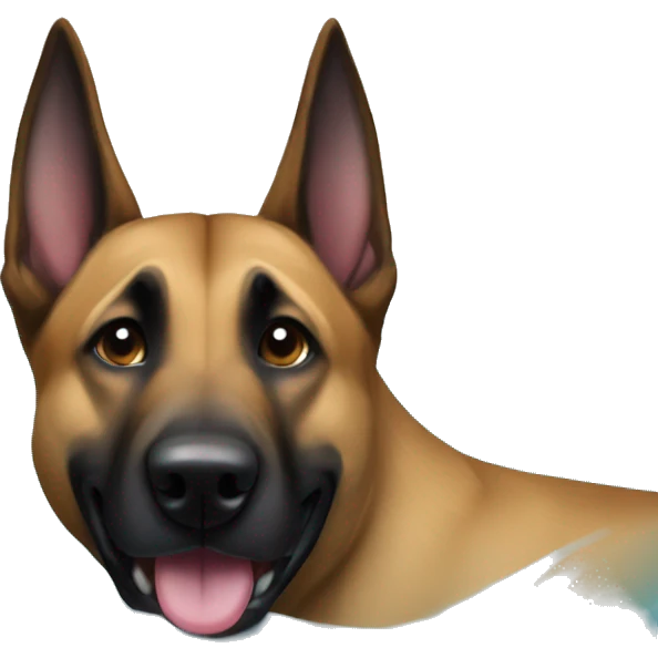 malinois dans le bain  emoji