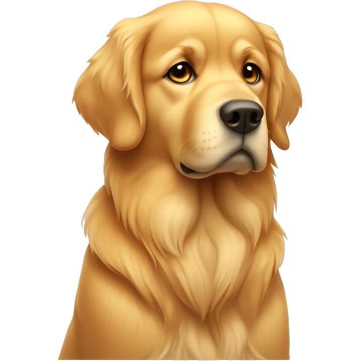 Golden retriever looking sad emoji