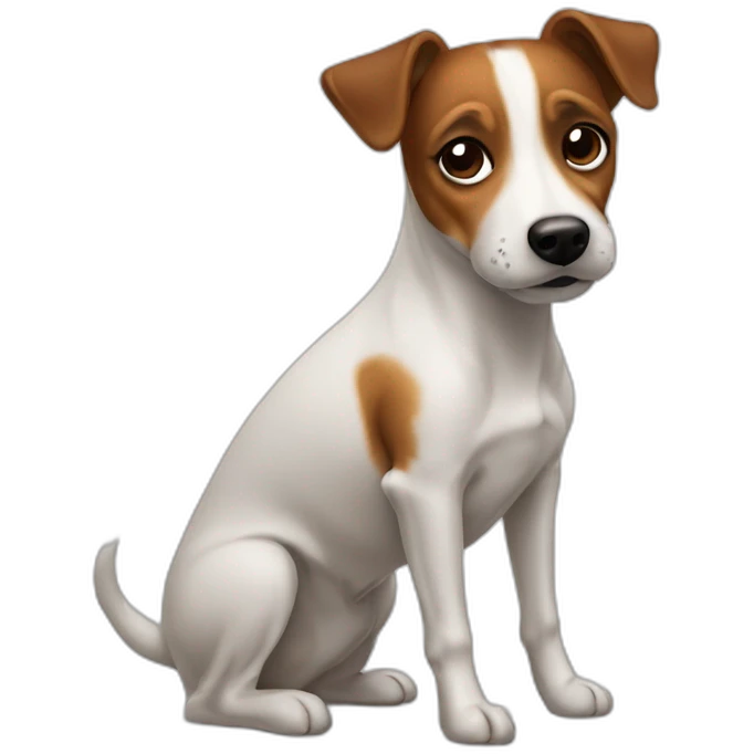 stupid brown jack russell terrier poops emoji