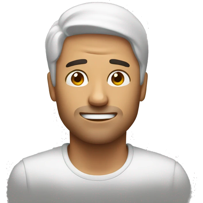 a guy waking up emoji