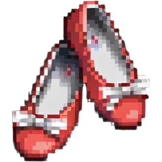 red ballet shoes emoji