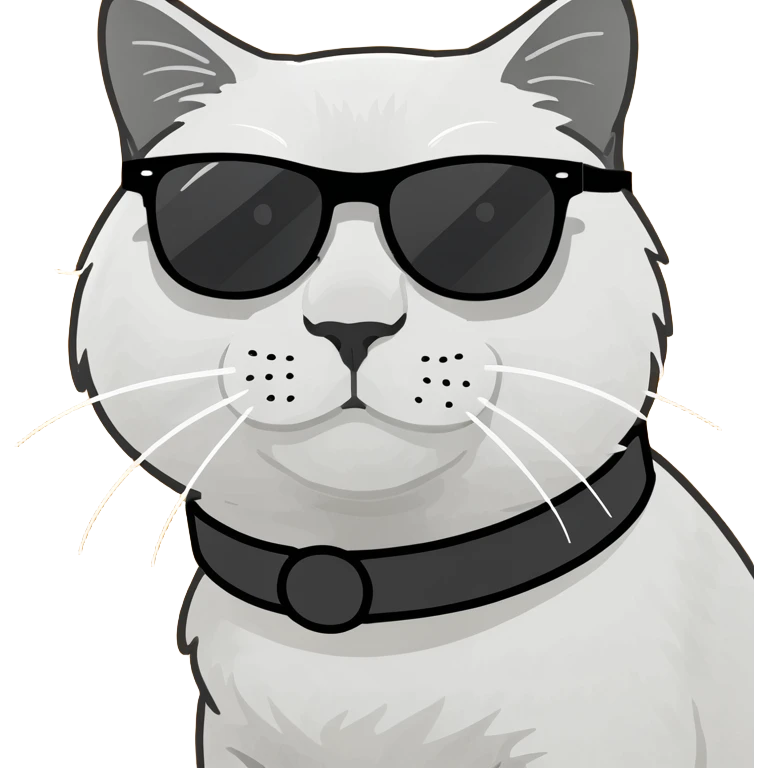 Cat with sunglasses emoji