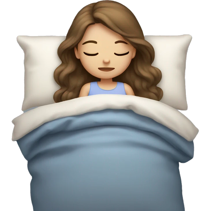 Light Brunette girl sleeping emoji