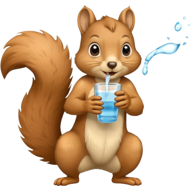 Ronaldo gibi Suu çeken sincap emoji