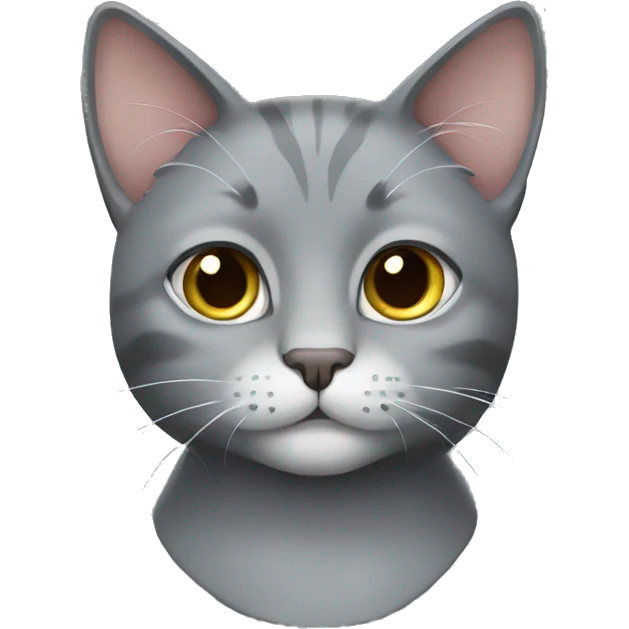 Grey cat emoji