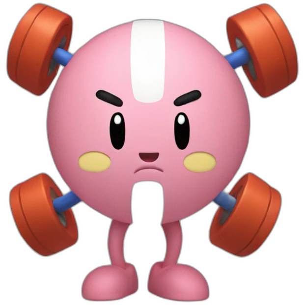 Kirby with muscles emoji