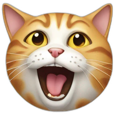 cat being crazy emoji