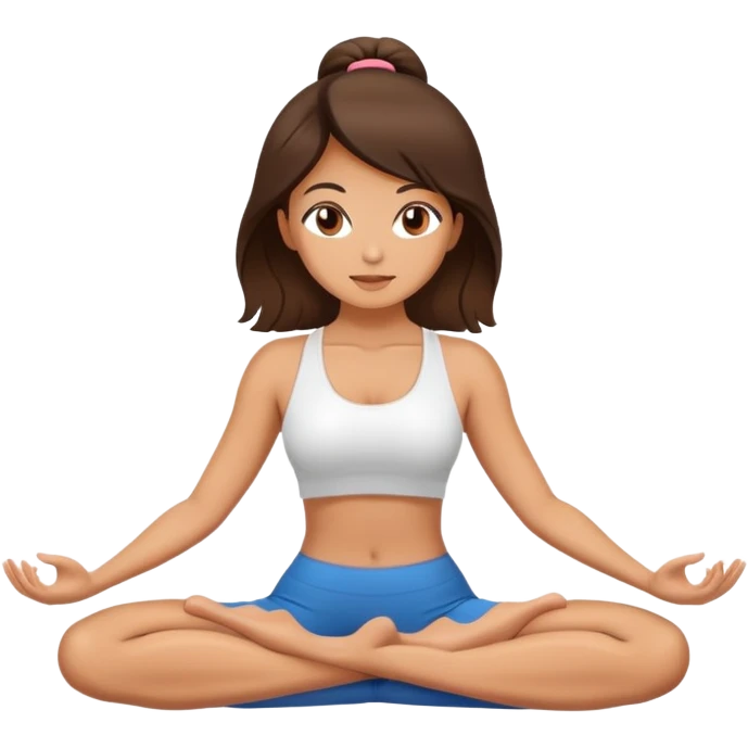 yoga girl brunette emoji