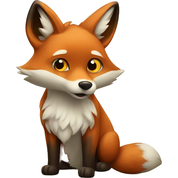 A fox looking up at the grapes growing on top. emoji