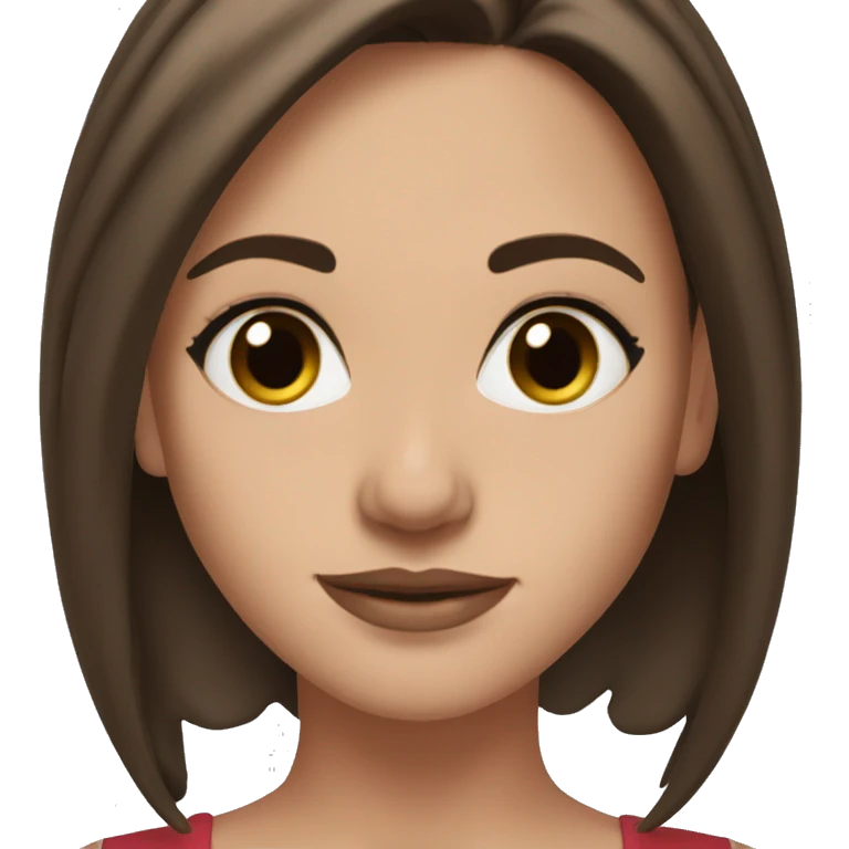 pure barre brown hair dark eyes  emoji