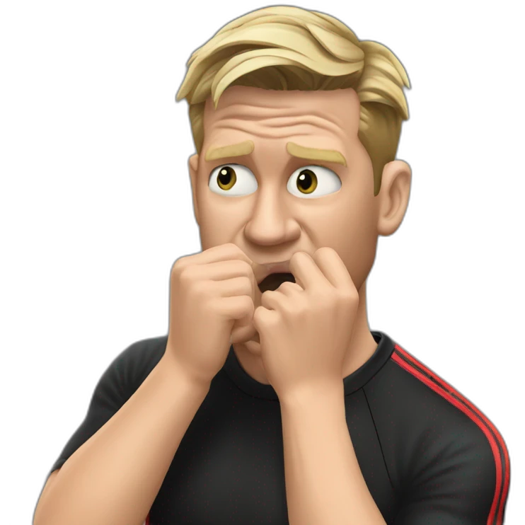 Eddie Howe biting nails emoji