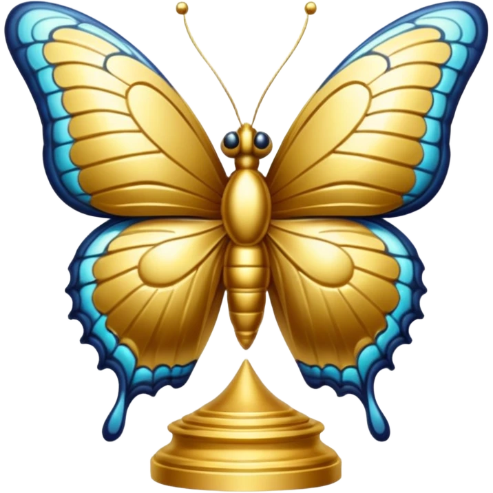 golden statue of a butterfly emoji