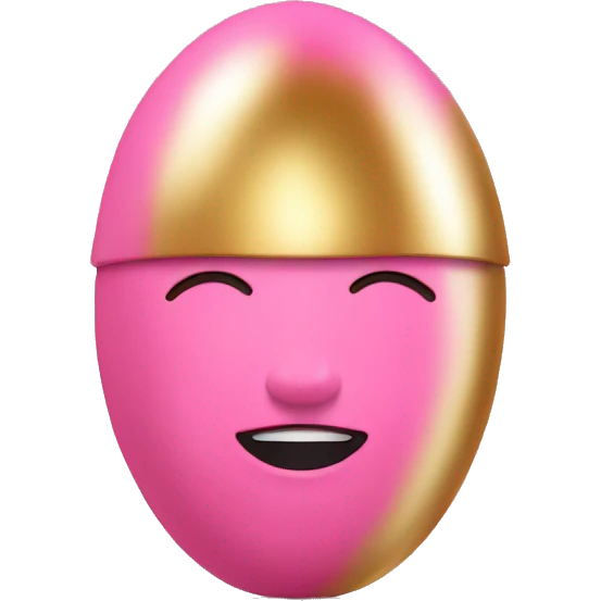 pink and gold beauty blender emoji