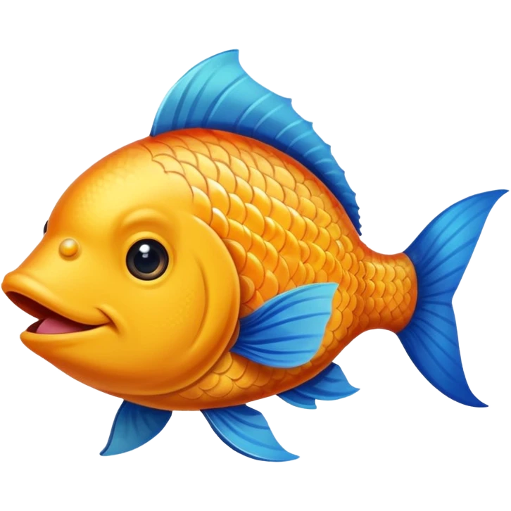 Fish with dog nose and ears emoji