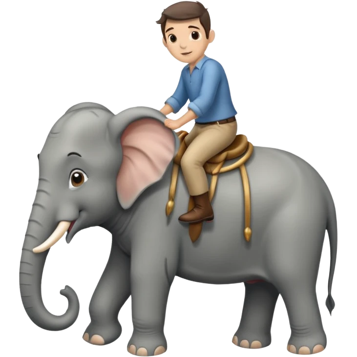 Ride on elephant emoji