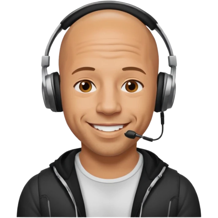 VIN DIESEL with headphones  emoji