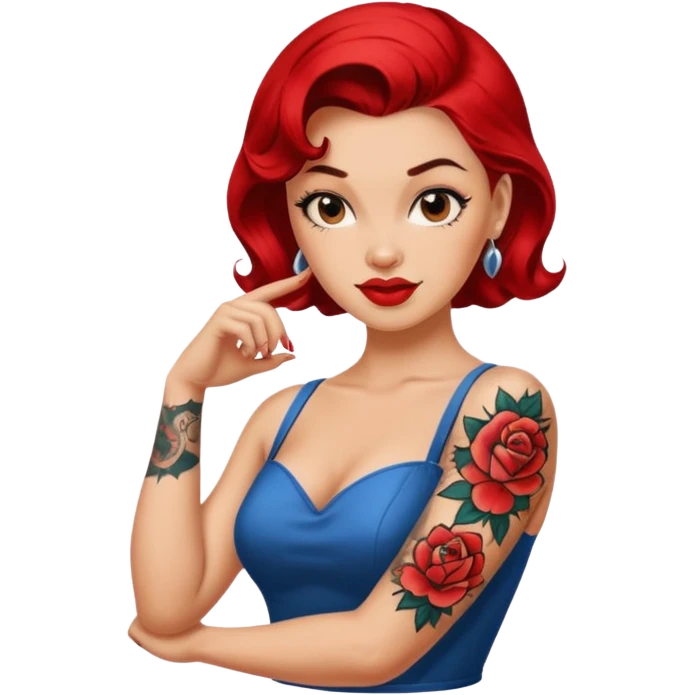 arm pin up tattoo all emoji