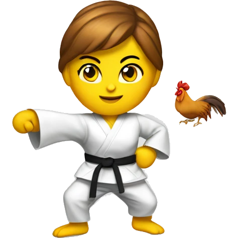 karate female chicken emoji