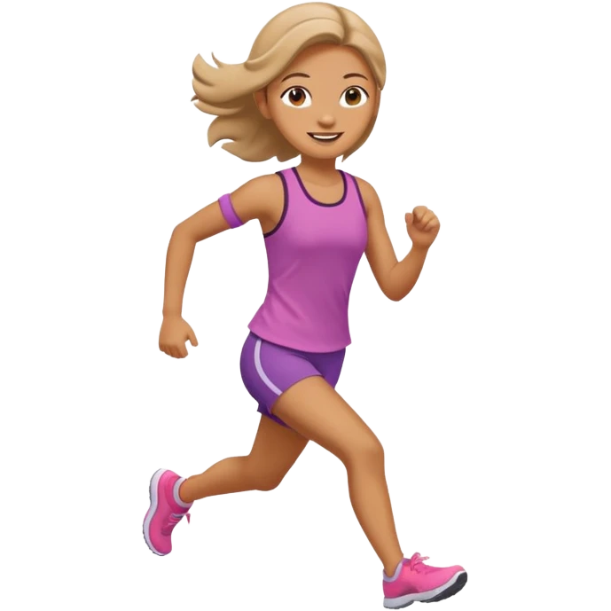 girl running cuter outfit  emoji