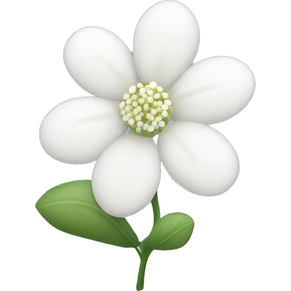 delicate white flower in nature emoji