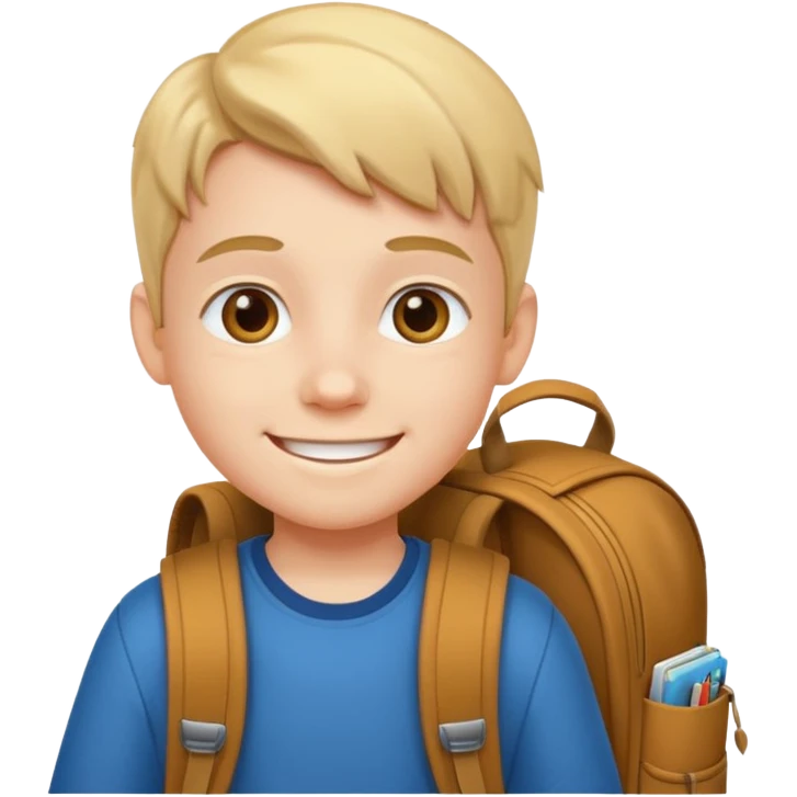 student kid with backpack emoji