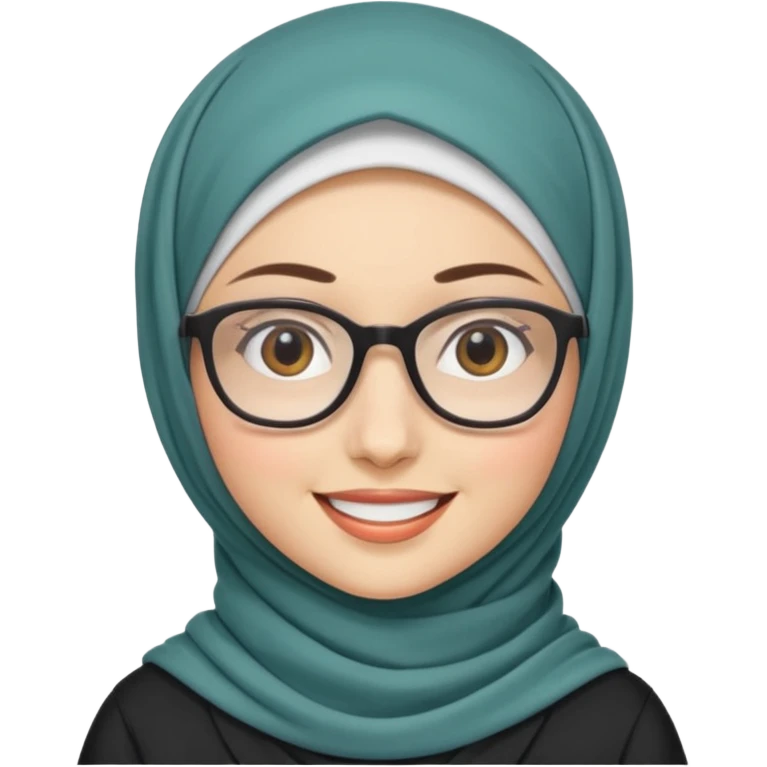 Full picture of hijabi educated girl emoji