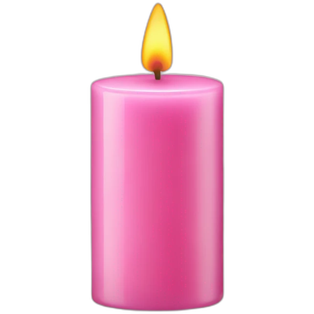 Soya Candle pink emoji