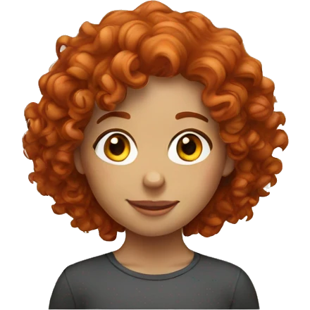 Curly redhead girl emoji