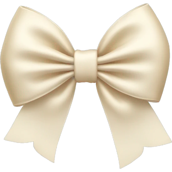 Cream bow emoji
