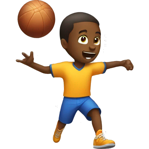 kid throwing a dodgeball emoji