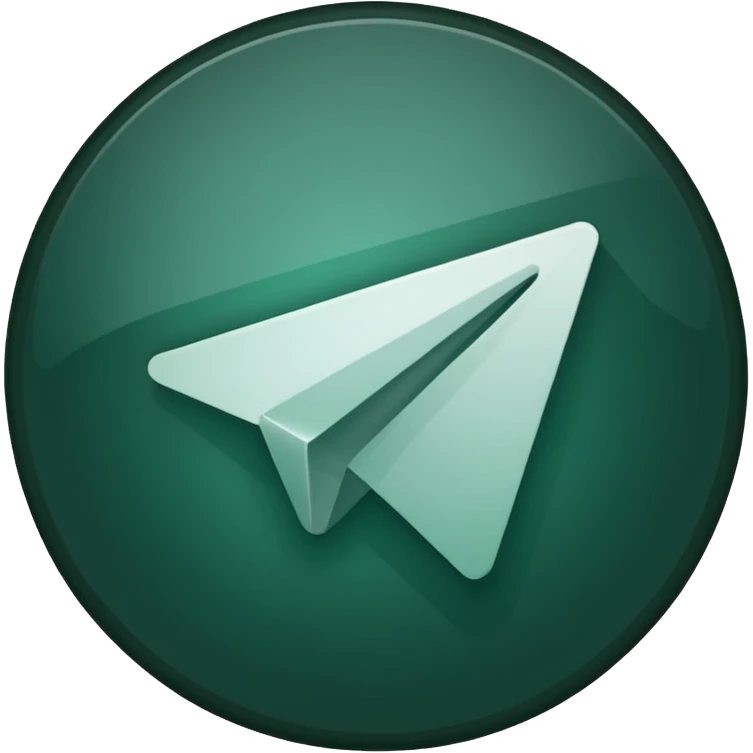 
dark green telegram logo icon without background emoji