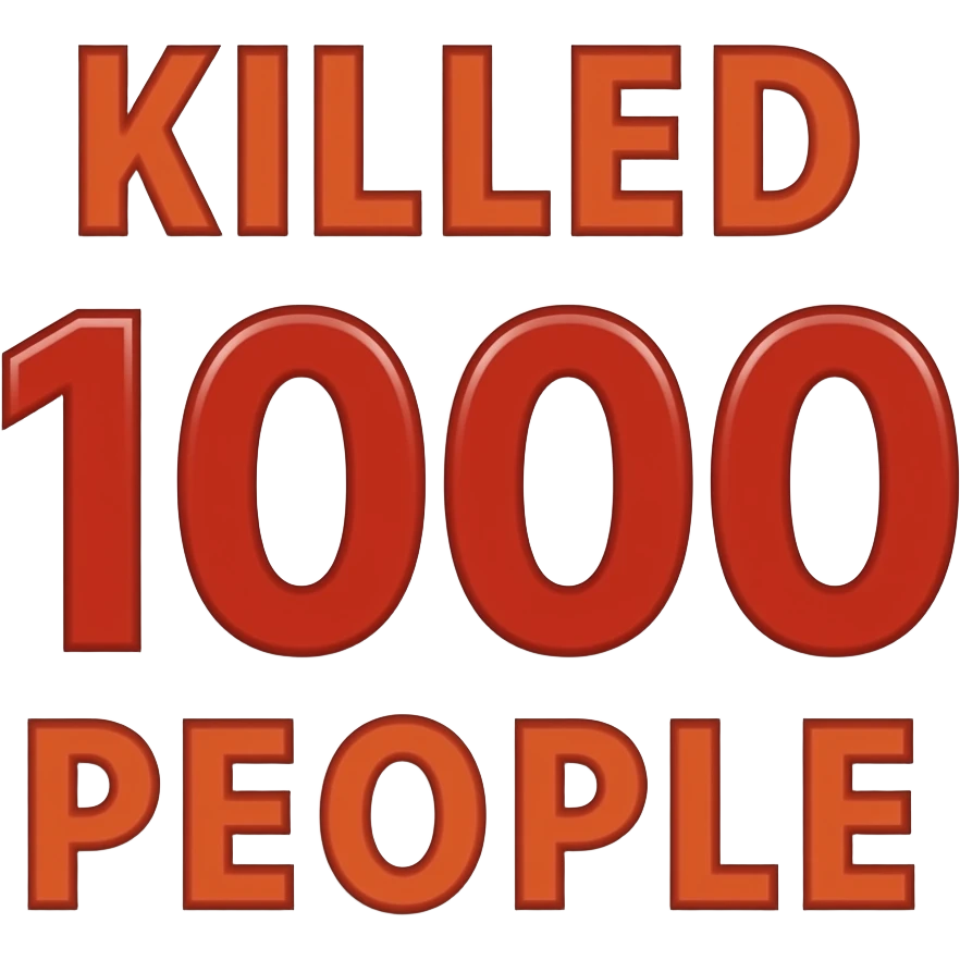 I killed 1000 people emoji