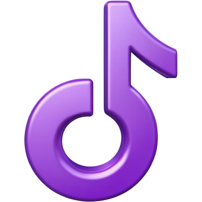 Purple and Cian Symbol of TikTok  emoji