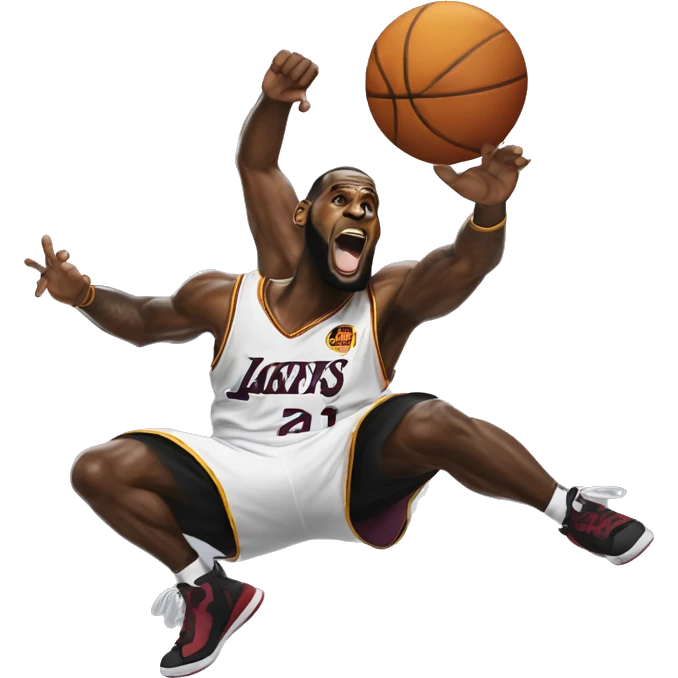 Lebron dunking emoji