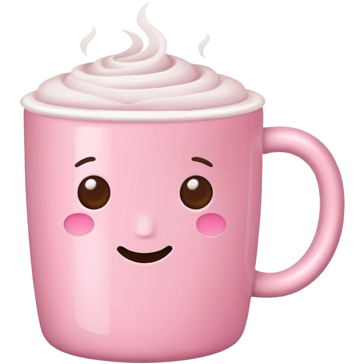 Pink coffee emoji