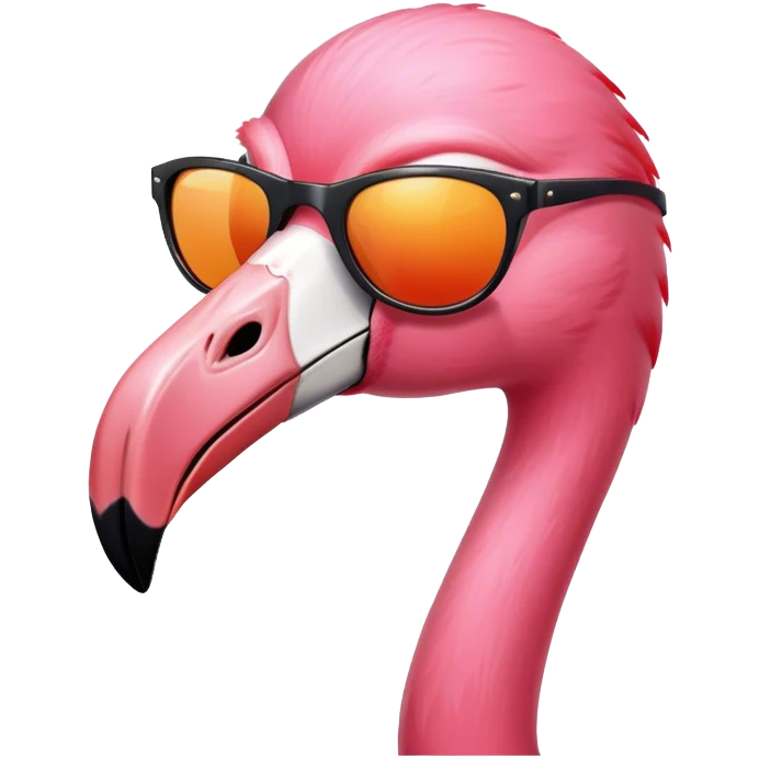 flamingo with sunglas emoji