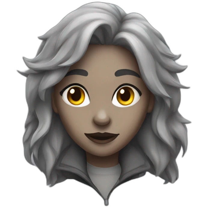 Female grey werewolf emoji