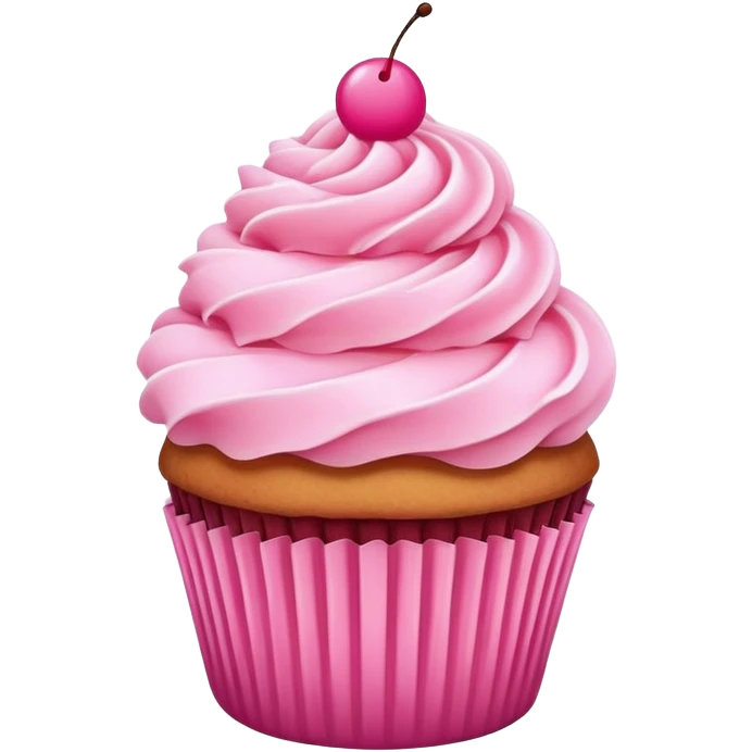 cupcake with pink icing emoji